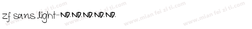 zf sans light字体转换